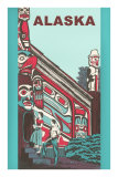 Alaska Building with Tlingit Motifs Prints