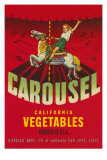 Carousel Vegetable Crate Label Prints