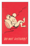 Do Not Disturb, Sleeping Mouse Poster