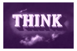 Think, Purple Poster