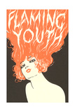 Flaming Youth, Woman with Flaming Hair Affiches