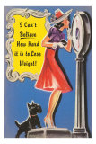 Woman on Scale with Scottie Dog Posters