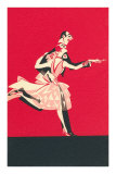 Cartoon Tango Dancers Affiches