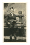 Young Boy with Violin Posters