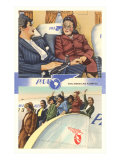 Ladies on Pan American Airplanes Lámina giclée Ladies on Pan American Airplanes Lámina giclée