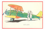 Preparing for Take-Off in Biplane Print