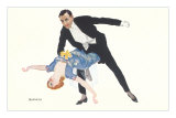 Ballroom Dancers Doing Dip Posters Ballroom Dancers Doing Dip Posters