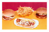 Burgers, Fries, Sloppy Joe Posters