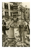 Feeding the Pigeons in the City Square Prints