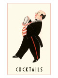 English Butler with Martini Shaker Print