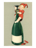 Baby on German Wine Bottle Posters