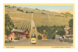 California Bottle of Champagne in Street, Paso Robles, California Wine Country Poster