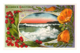 Season's Greetings, California Surf, Poppies Prints Season's Greetings, California Surf, Poppies Prints
