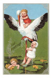 Victorian Babies with Stork Posters