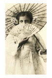 Girl in Japanese Costume Posters