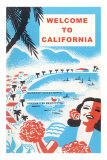 Welcome to California, Bay with Piers Prints