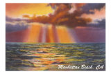 Sunset over Manhattan Beach Print