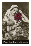 Woman with Grapes, Paso Robles Posters