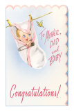 Congratulations, Baby Hanging on Line Prints