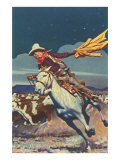 Cowboy with Stampede Lámina giclée Cowboy with Stampede Lámina giclée