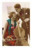 Cellist and Violinist Posters