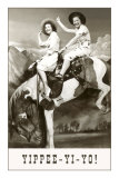 Yippee-Yi-Yo, Women on Bucking Horse Print