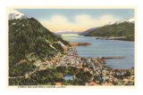 Juneau and Gastineau Channel, Alaska Prints