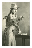 Cowgirl with Long Braid Posters