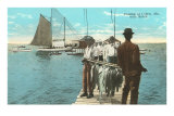 Fishing at Coden, Mobile, Alabama Poster