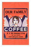 Our Family Coffee Label Lámina