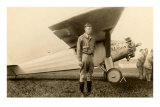 Charles Lindbergh and Plane Posters