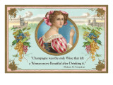 Champagne was the only wine, Motto Giclee Print