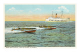 Speedboat Racing, Catalina, California Photo