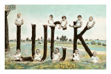 Good Luck to You, Babies on Letters Prints