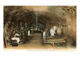 Wine Workers in French Cave Photo