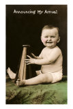 Announcing My Arrival, Baby with Megaphone Prints
