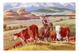 Herding Cattle Posters