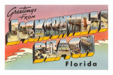 Greetings from Jacksonville Beach, Florida Print