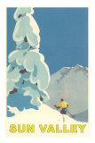 Skiiing in Sun Valley, Idaho Photo