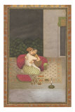 Persian Miniature Lovers on Rug Prints