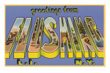 Greetings from Flushing, Long Island, New York Prints