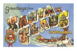 Greetings from Santa Claus, Indiana Prints