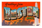 Greetings from Boston, Massachusetts Posters