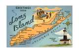 Greetings from Long Island, New York, Map Posters