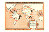 Coffee Map of the World Poster