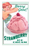 Strawberry Ice Cream Posters