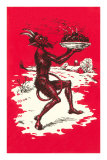 Devil with Steaming Apples Poster