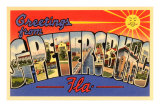 Greetings from St. Petersburg, Florida Posters
