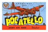 Greetings from Pocatelo, Army Base, Idaho Prints