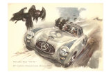 Mercedes Sportscar with Vultures Print